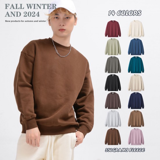 Men's SweatShirt With Crew Neck 2024 Hot Design OEM Custom Made Men Fleece Plain Sweatshirt With Long Sleeve Men's SweatShirt With Crew Neck 2024 Hot Design OEM Custom Made Men Fleece Plain Sweatshirt With Long Sleeve