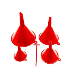 Free 4-Piece Food Grade Plastic Funnel Set Different Sizes Oil Funnels for Home Kitchen Use