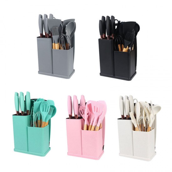 Hot Sale 19-piece Kitchen Tools Set With Storage Silicone BPA-Free cooking Tools Utensil Kitchen Accessories With Handle Hot Sale 19-piece Kitchen Tools Set With Storage Silicone BPA-Free cooking Tools Utensil Kitchen Accessories With Handle