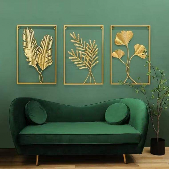 Modern Luxury Living Room Wall Decoration Abstract Metal Leaf TV Sofa Background Entrance Room Wall Hanging Modern Luxury Living Room Wall Decoration Abstract Metal Leaf TV Sofa Background Entrance Room Wall Hanging