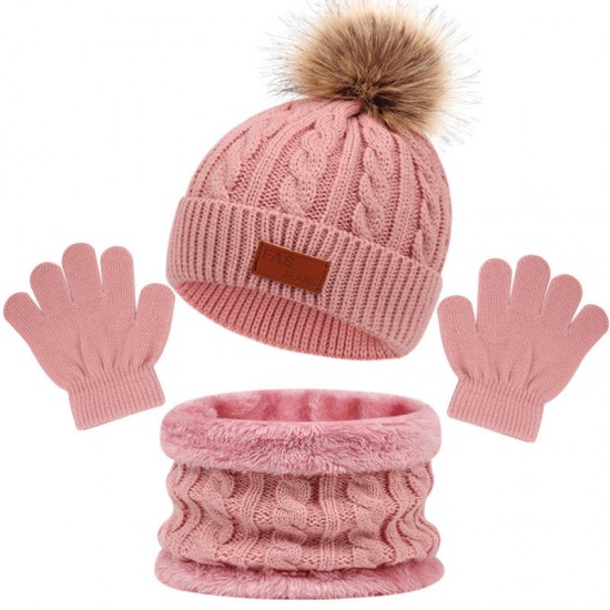 Kids Winter Hat Gloves Scarf Set Girls Toddler Children Hats Beanie With Pom Knit Neck Warmer Gaiter Mittens Fleece Lined Set Kids Winter Hat Gloves Scarf Set Girls Toddler Children Hats Beanie With Pom Knit Neck Warmer Gaiter Mittens Fleece Lined Set