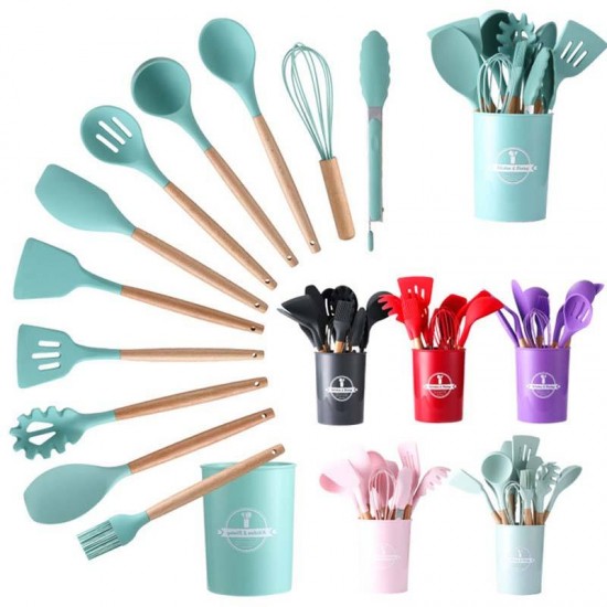 12pcs Kitchen Accessories Non Stick Nylon Silicone Kitchenware Cooking Utensils Set 12pcs Kitchen Accessories Non Stick Nylon Silicone Kitchenware Cooking Utensils Set