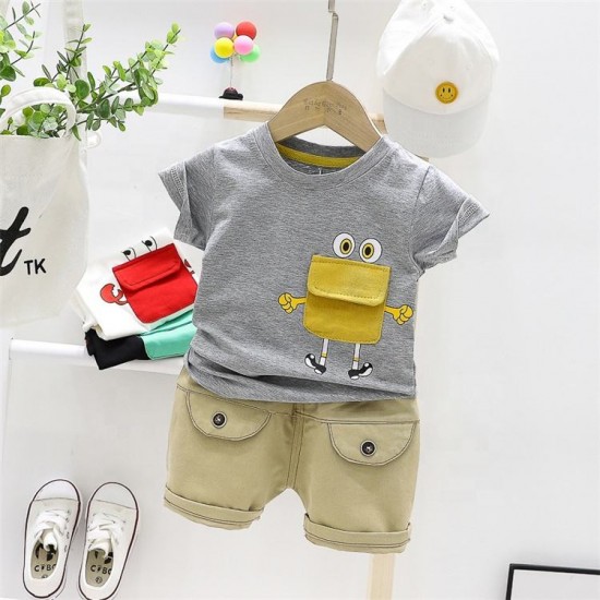 Cotton Casual Kids' 5-Year-Old Boy's Sporty Suit Set Cotton Casual Kids' 5-Year-Old Boy's Sporty Suit Set