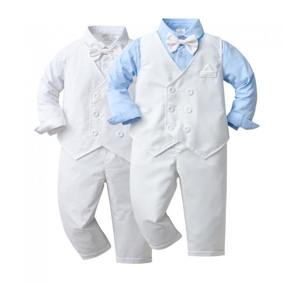 Gentleman's Formal Suit Spring Autumn Formal Suits Casual Style Child Cloth Kids Baby Boy 3 Piece Clothing Set Gentleman's Formal Suit Spring Autumn Formal Suits Casual Style Child Cloth Kids Baby Boy 3 Piece Clothing Set