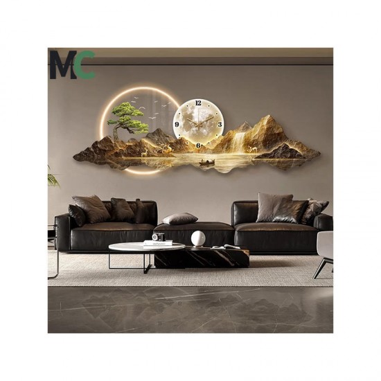 Factory Direct Sale Modern painting Landscape Crystal painting With Wall Clock Led Wall Art home decor paintings Factory Direct Sale Modern painting Landscape Crystal painting With Wall Clock Led Wall Art home decor paintings