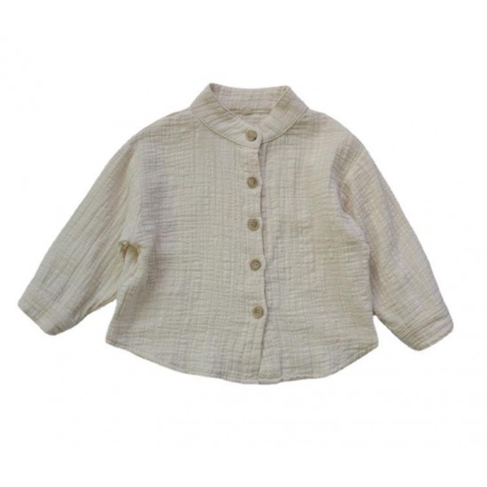 Spring And Autumn Children's Clothing Standing Collar Cotton Linen Boys Shirt Coat Comfortable Baby Top Spring And Autumn Children's Clothing Standing Collar Cotton Linen Boys Shirt Coat Comfortable Baby Top