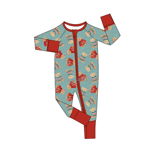 Wholesale Custom Print Family Zipper Baby Cloth Bamboo Christmas Pajamas Baby Jumpsuit Bamboo Fiber Pajamas Sleepwear Rompers Wholesale Custom Print Family Zipper Baby Cloth Bamboo Christmas Pajamas Baby Jumpsuit Bamboo Fiber Pajamas Sleepwear Rompers