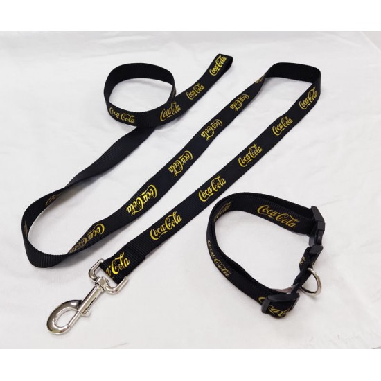 Custom Logo Printing Nylon Durable Pet Dog Leash And Collar Set With Strong Metal Hook Custom Logo Printing Nylon Durable Pet Dog Leash And Collar Set With Strong Metal Hook