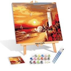 Landscape Nature Sunset oil painting By Numbers, New Arrival Gift Oil Painting On Canvas Painting Gift Picture Sunset On The Sea