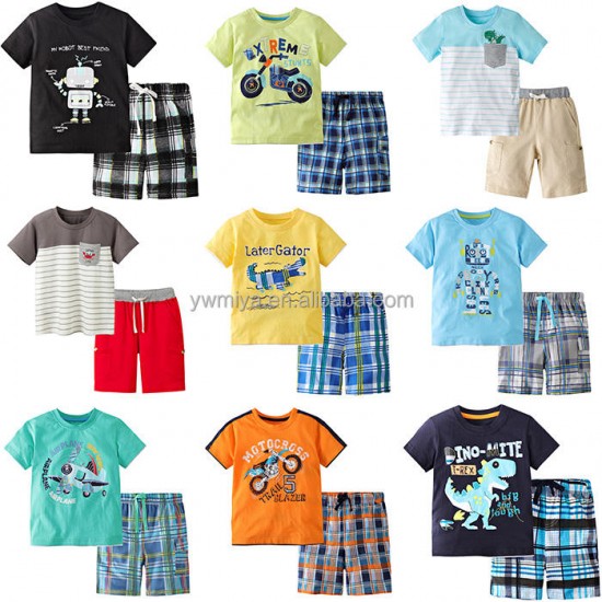 KDY-002 Super hot selling boys cloth 100% cotton knit baby boy short sleeve t shirts with drawstring shorts outfits wholesale KDY-002 Super hot selling boys cloth 100% cotton knit baby boy short sleeve t shirts with drawstring shorts outfits wholesale
