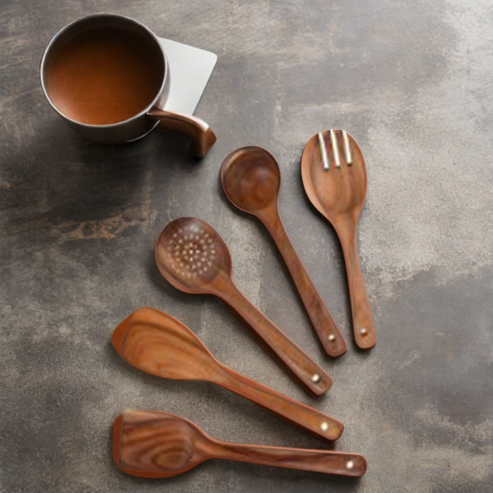 Hot Sale Teak Wood Non-Stick Kitchen Cooking Utensils Set Includes Spoon and Spatula Available in Stock Hot Sale Teak Wood Non-Stick Kitchen Cooking Utensils Set Includes Spoon and Spatula Available in Stock